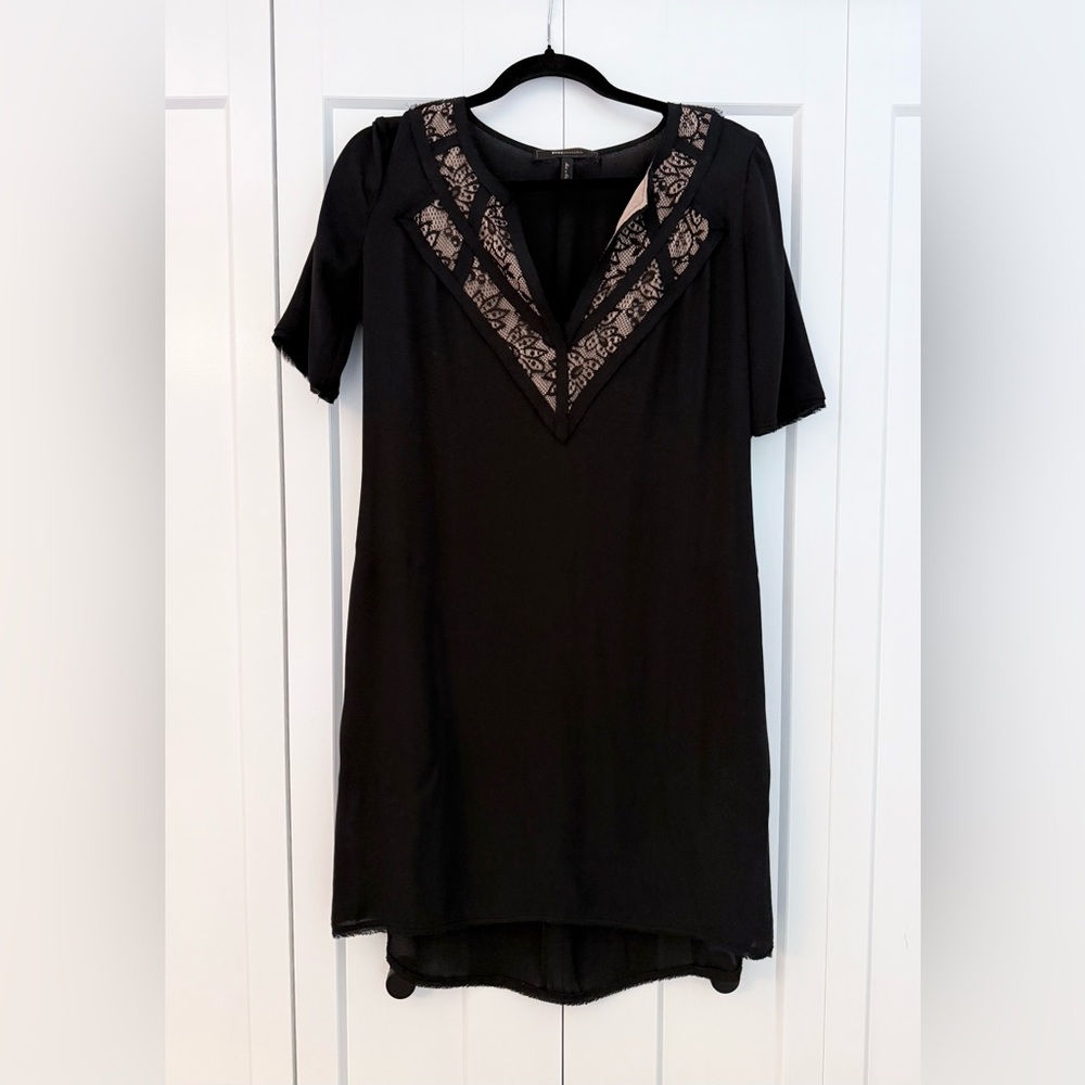 BCBGMaxazria Dress Lace Neck